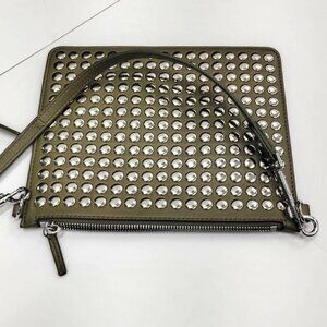 🧵Theory Transformer Studded Crossbody Purse Bag Green NEW